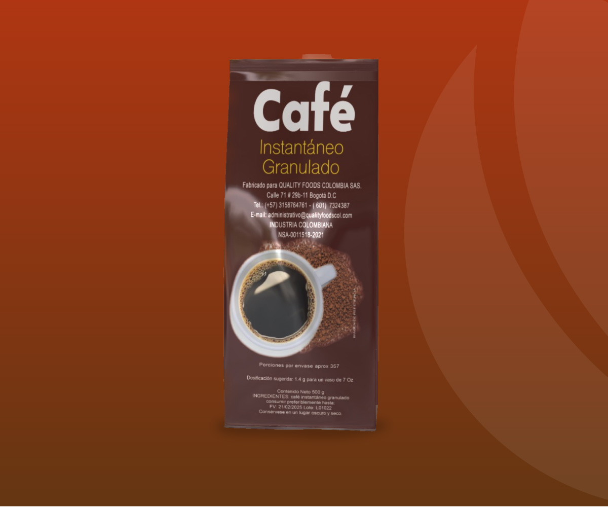 Café instantáneo pulverizado