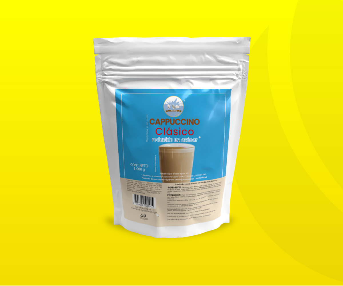 Capuccino Clásico bajo en azúcar Vending