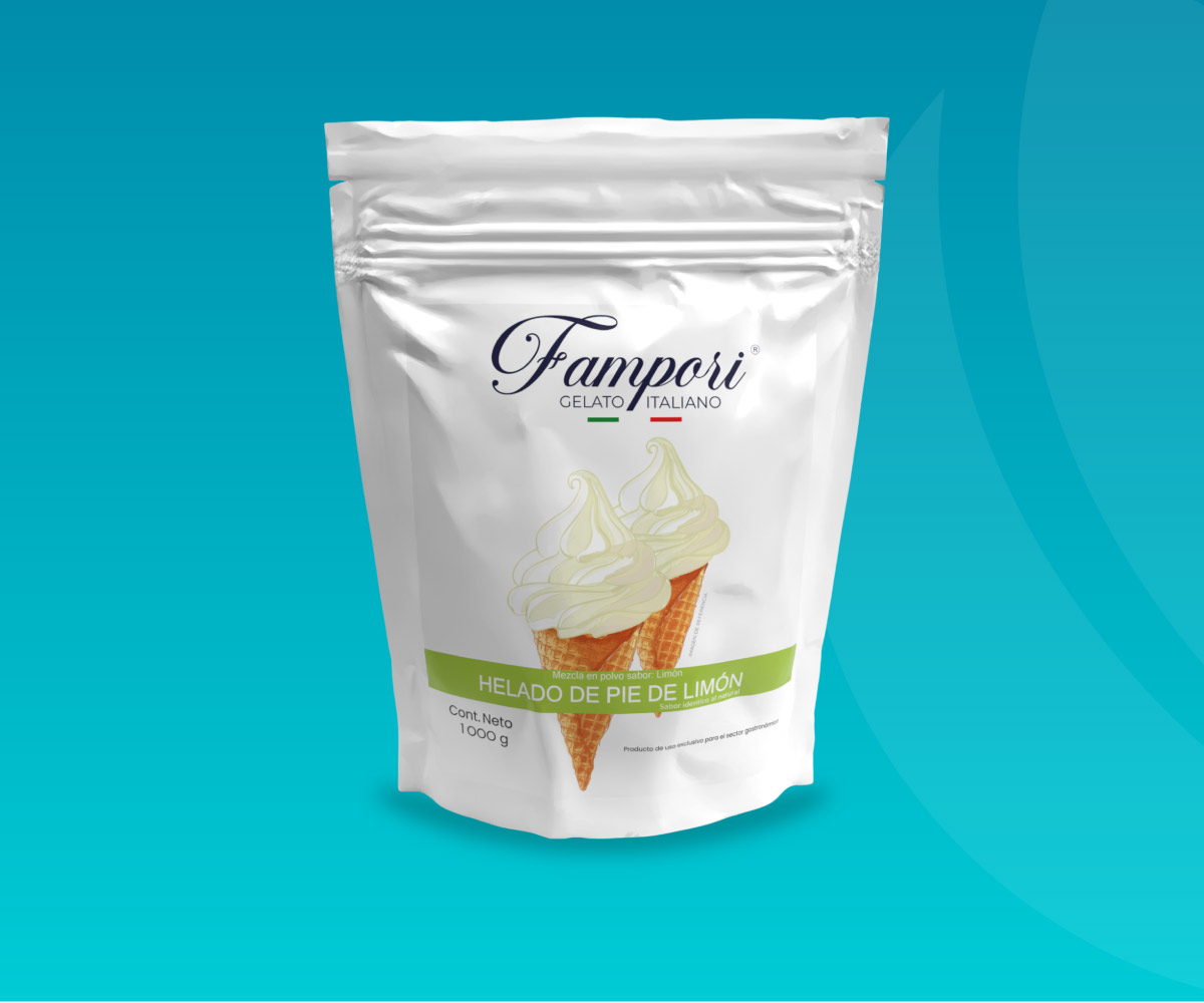 Mezcla en polvo para helado soft de pie de limón