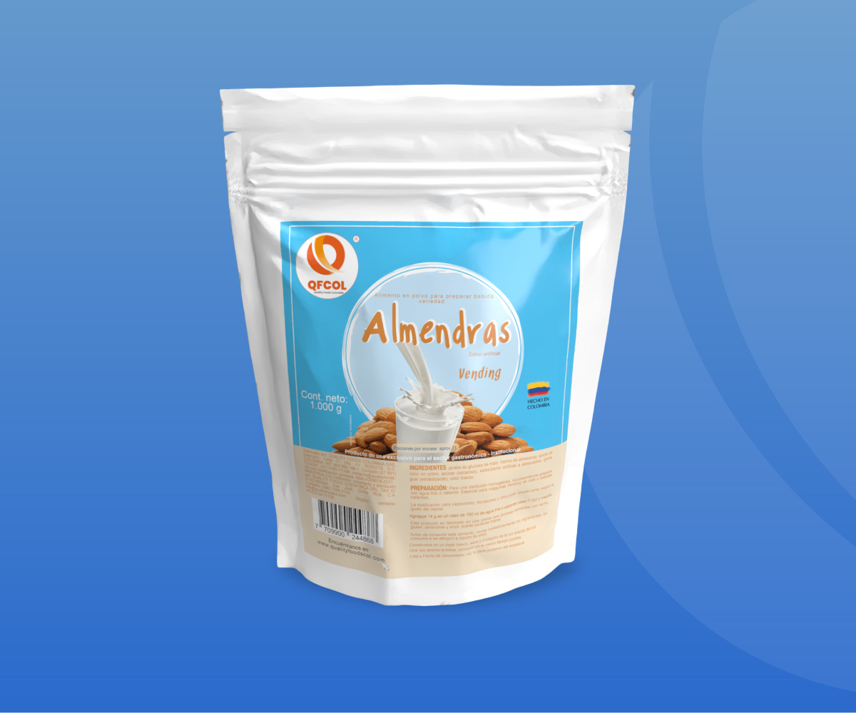 “Leche” Vending en polvo vegetal sabor almendras