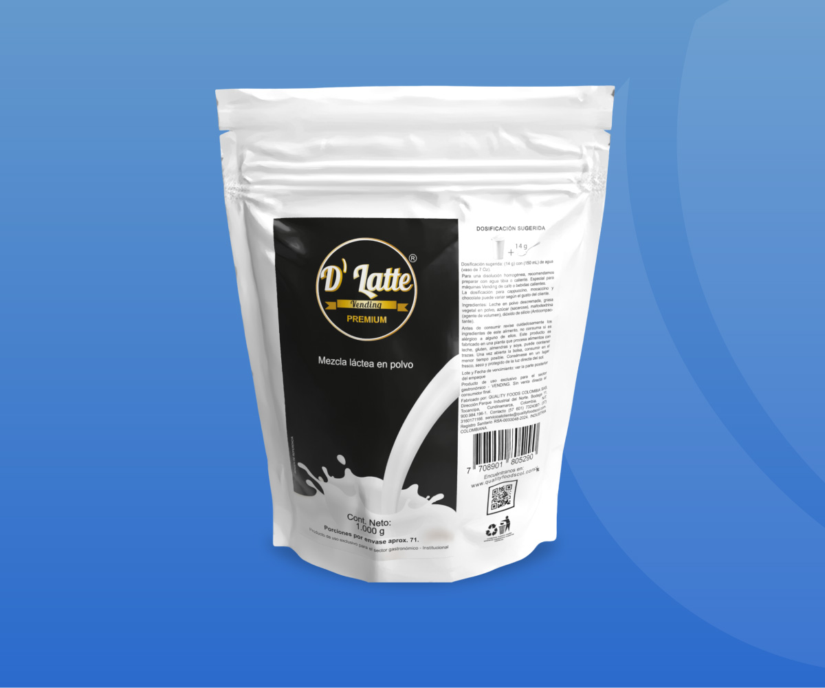 “Leche” Vending en polvo premium – D´latte